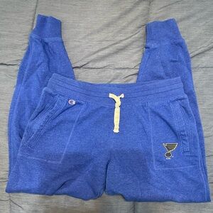 Champion Kids Royal Blue Joggers with Yellow Accents ST Louis Blues size Medium